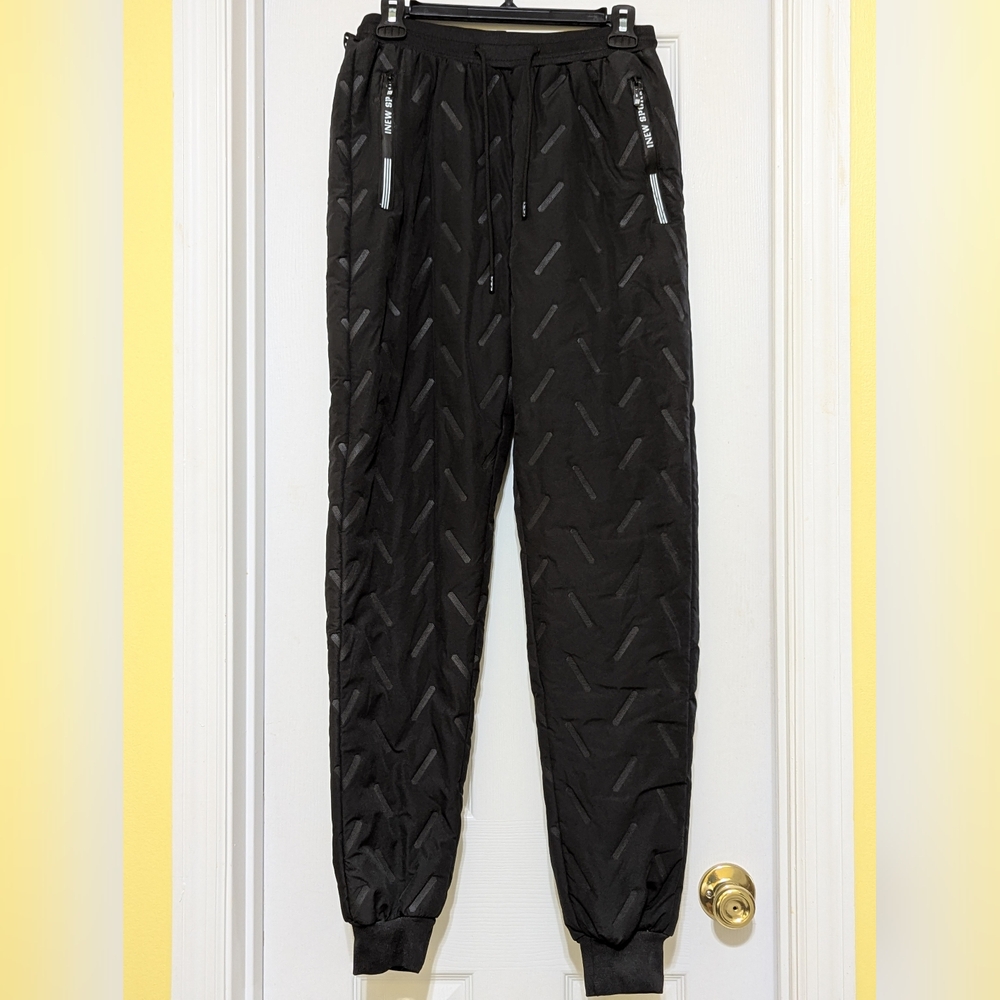 Black Waterproof Snow Pants with Zipper Pockets